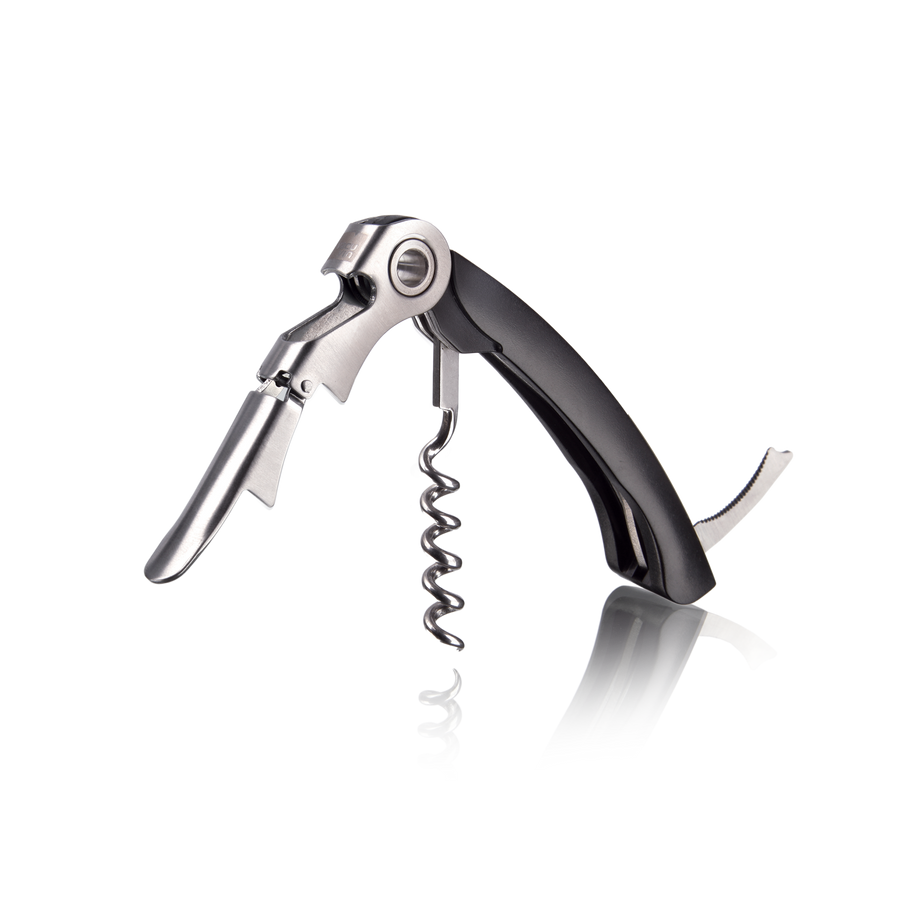 DOUBLE HINGED CORKSCREW - BLACK - VACU VIN # 6851460