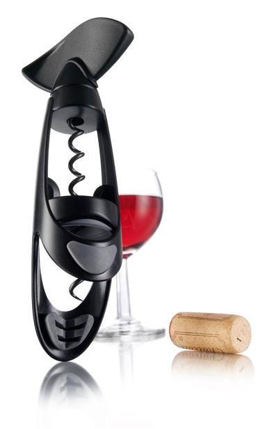 Twister Corkscrew with Bottle Grip - Black - VACU VIN #6881460