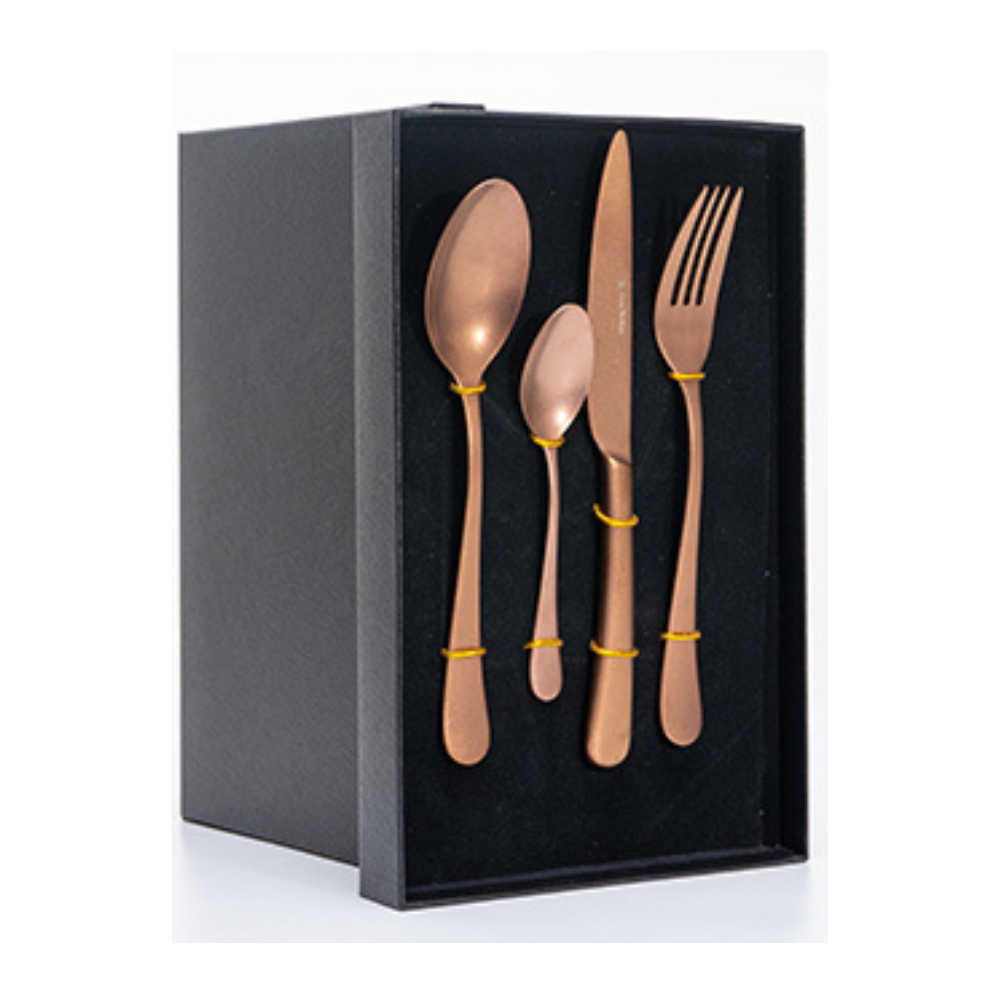 Rose gold deals silverware set