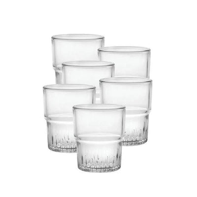 EMPILABLE CLEAR TUMBLER 160 ML (6PIECES)