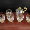 SET OF 6 CHINESE TEA SET W/GOLD-FOIL DECORATIONS