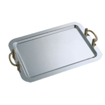 STAINLESS STEEL RECTANGULAR SPECULAR BASIN WITH GOLD PLATING STAINLESS STEEL LUGS - ASSORTED - KITCHENWARE # 100122