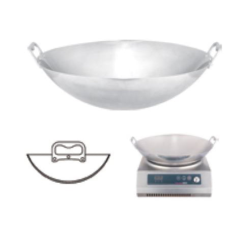 STAINLESS STEEL INDUCTION COOKER & FRYING PAN WITH DOUBLE LUGS - SILVER - KITCHENWARE # 111194