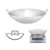 STAINLESS STEEL INDUCTION COOKER & FRYING PAN WITH DOUBLE LUGS - SILVER - KITCHENWARE # 113194