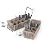 TRAEX FLATWARE BASKET WITH HANDLES - BEIGE - VOLLRATH # 1371