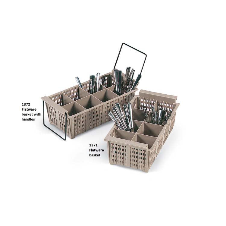 TRAEX FLATWARE BASKET - BEIGE - VOLLRATH # 1372