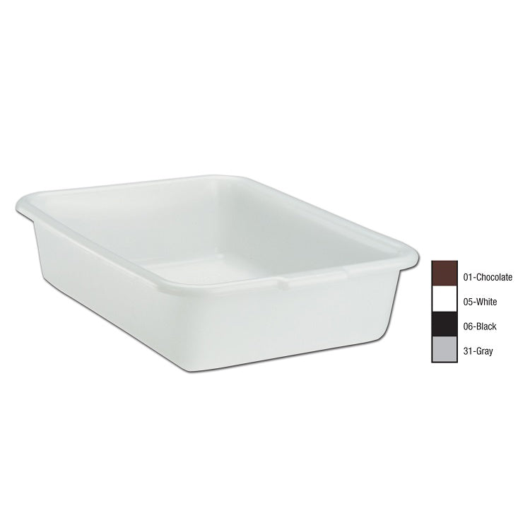 5" DEEP SINGLE COMPARTMENT BUS BOX - WHITE - VOLLRATH # 1521-05