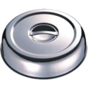 ROUND STAINLESS STEEL DISH COVER - SILVER - KITCHENWARE # 201195