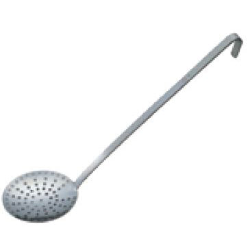 STAINLESS STEEL SATIN LADLE WITH HOLE - SILVER - KITCHENWARE # 203183