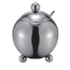 STAINLESS STEEL BALL SHAPED SUGAR BOWL WITH TRIPOD - SILVER - KITCHENWARE # 266124