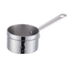 THREE - LAYER STEEL HAMMERED STEAK SAUCE POT WITH SINGLE HANDLE - SILVER - KITCHENWARE # 271125