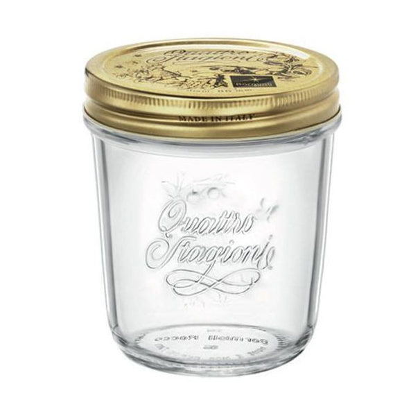 QUATTRO STORAGE JAR WITH GOLD LID - BORMIOLI ROCCO # 3.54756