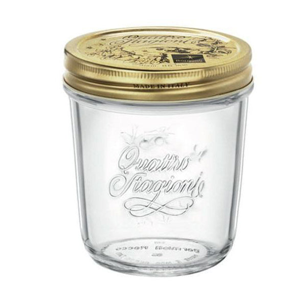 QUATTRO STORAGE JAR WITH GOLD LID - BORMIOLI ROCCO # 3.54757