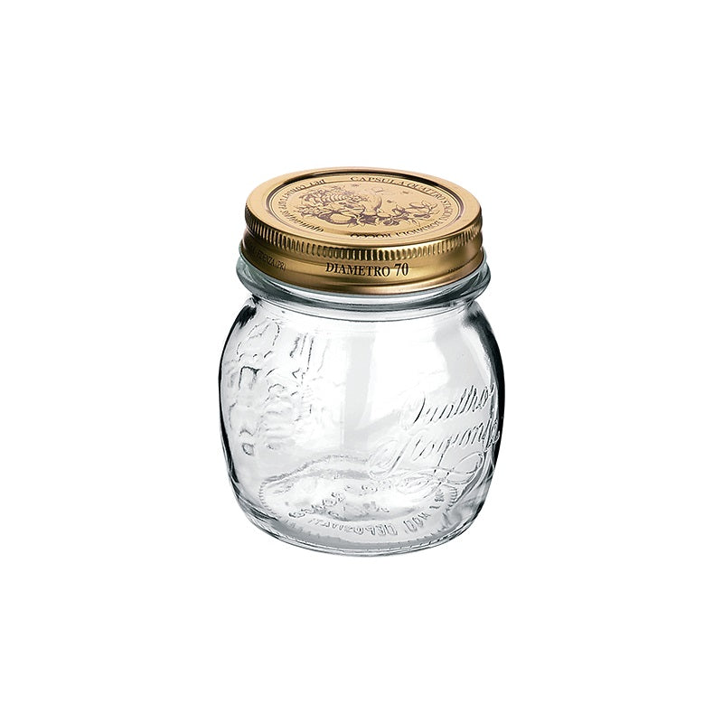 QUATTRO STORAGE JAR WITH GOLD LID - BORMIOLI ROCCO # 3.57750