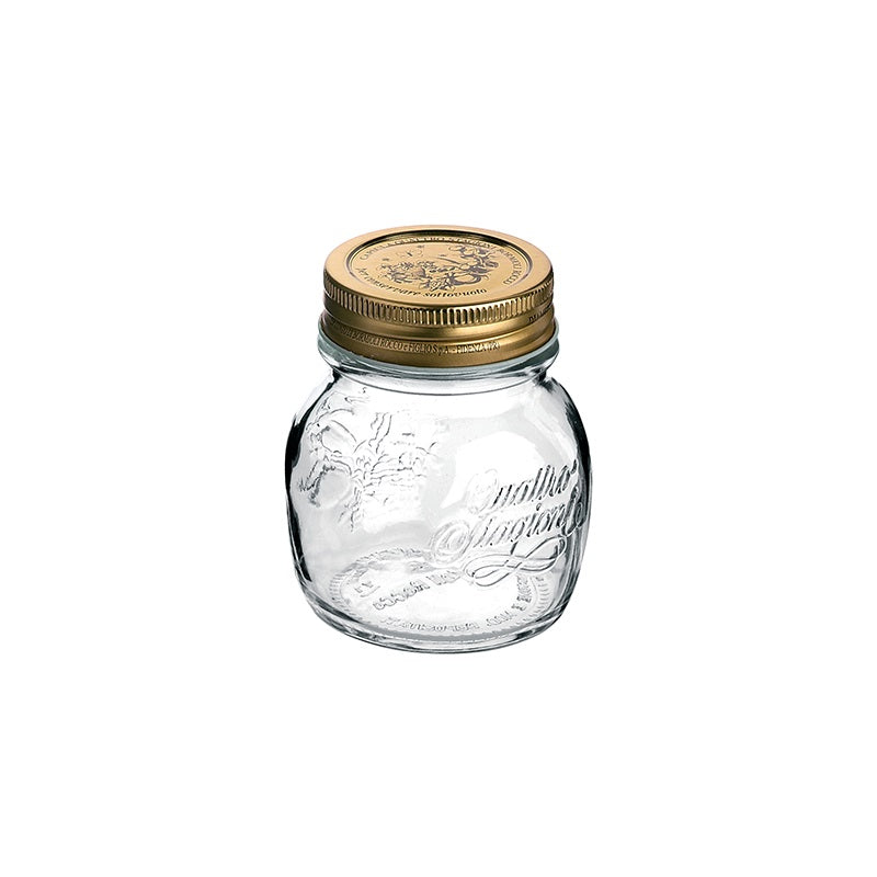 QUATTRO STORAGE JAR WITH GOLD LID - BORMIOLI ROCCO # 3.57760