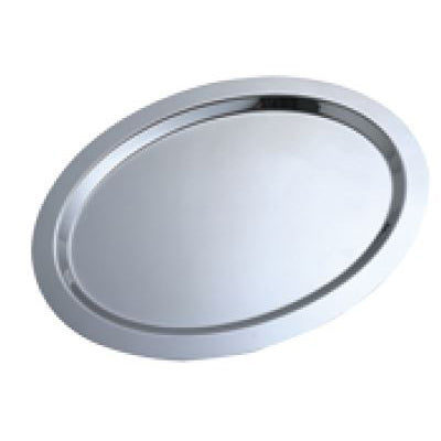 STAINLESS STEEL OVAL SPECULAR BASIN WITHOUT LUGS - SILVER - KITCHENWARE # 303122