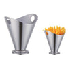 V - SHAPED STAINLESS STEEL CHIPS TUBE WITH PINS - SILVER - KITCHENWARE # 342125