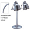 DOUBLE HEAD STAINLESS STEEL ELECTRIC INSULATION LAMP - SILVER - KITCHENWARE # 359121