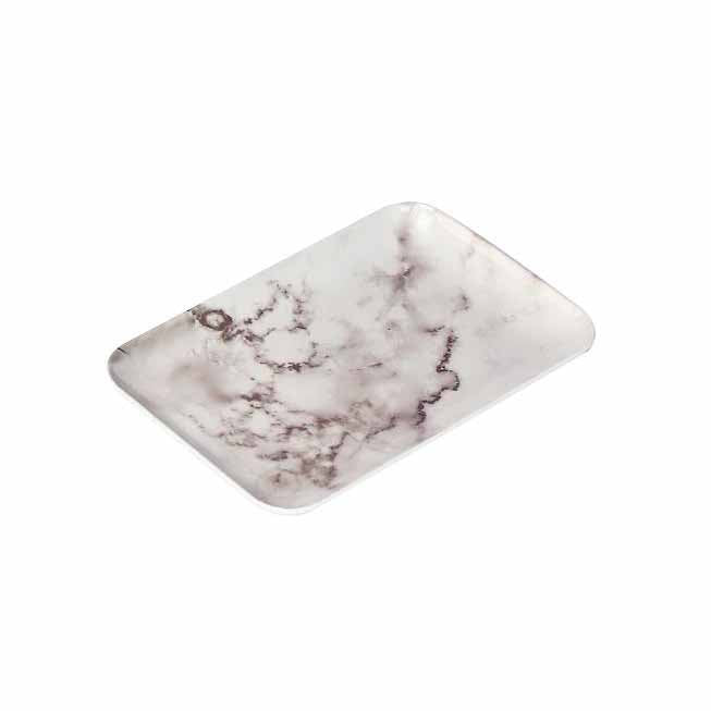 11" RECT TRAY - WHITE CARRARA - EFAY # 404011PW9