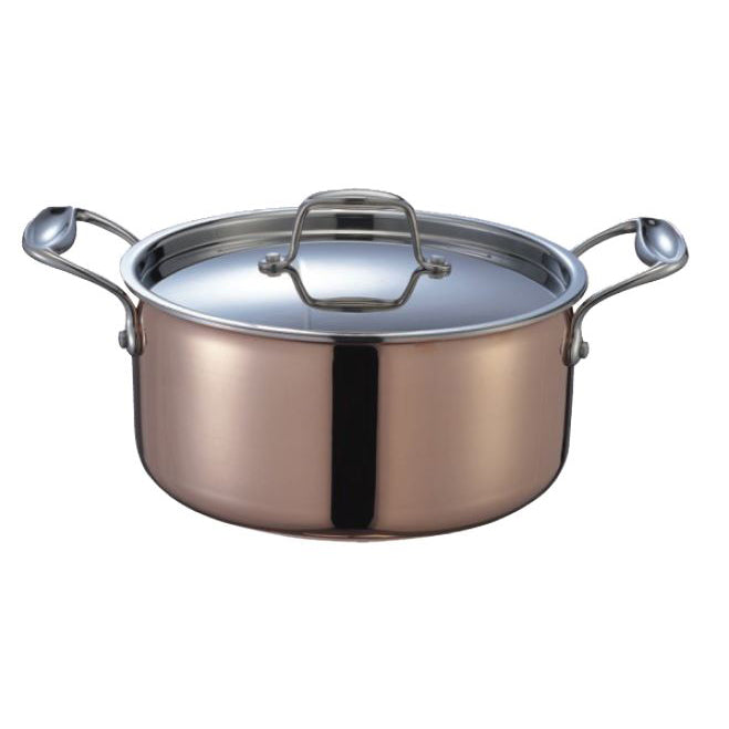 THREE - LAYER COPPER PAN WITH DOUBLE LUGS - COPPER - KITCHENWARE # 423101