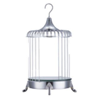 STAINLESS STEEL SINGLE LAYER BIRDCAGE FOOD - SILVER - KITCHENWARE # 466129