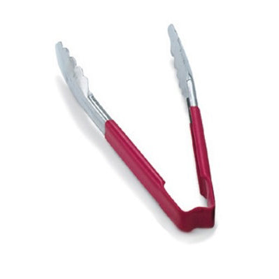 ONE PIECE COLOR CODED KOOL TOUCH HANDLE UTILITY TONG - RED - VOLLRATH # 4780940