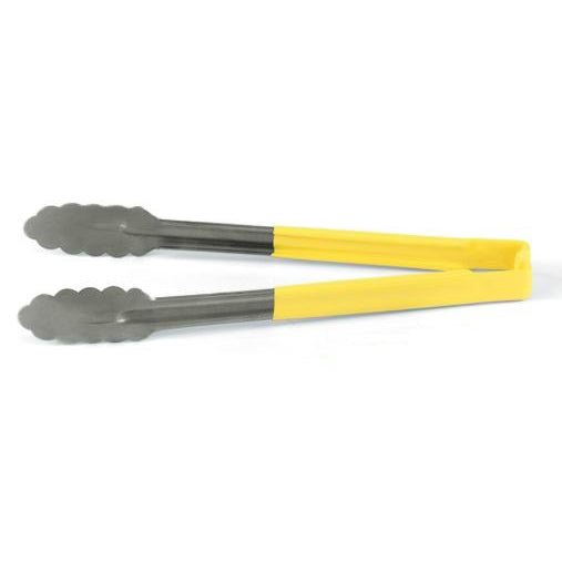 ONE PIECE COLOR CODED KOOL TOUCH HANDLE UTILITY TONG - YELLOW - VOLLRATH # 4780950