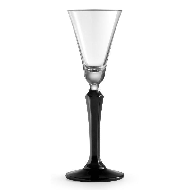 7.1/2 OZ SPKSY FLUTE BLACK STEM - LIBBEY # 607024