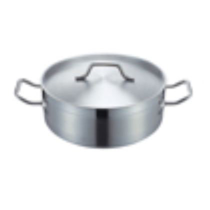 STAINLESS STEEL TALL BODY SAUCE POT WITH COMPOUND BOTTOM (DOUBLE LUGS) - SILVER - KITCHENWARE # 611101