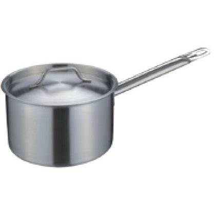 STAINLESS STEEL TALL BODY SAUCE POT WITH COMPOUND BOTTOM (SINGLE HANDLE) - SILVER - KITCHENWARE # 617101