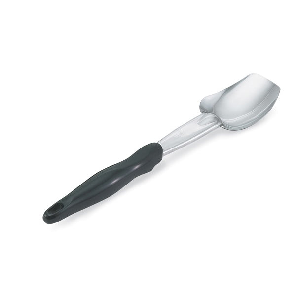 STAINLESS STEEL BASTING 3 SIDED SOLID SPOONS WITH ERGO GRIP HANDLE - BLACK - VOLLRATH # 64136