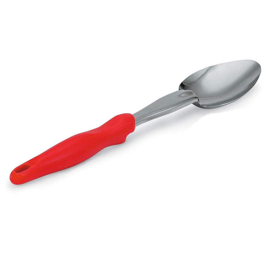 STAINLESS STEEL BASTING SOLID SPOONS WITH ERGO GRIP HANDLE - RED - VOLLRATH # 6414040