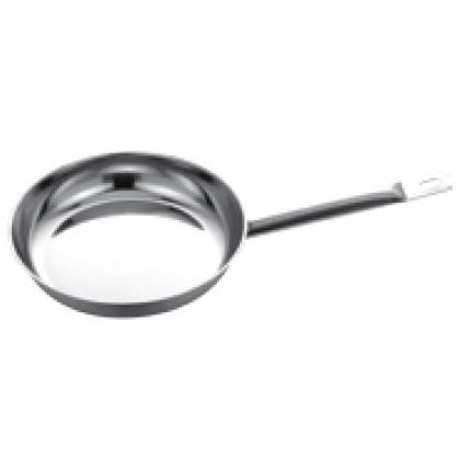 STANLESS STEEL FRYING PAN WITH COMPOUND BOTTOM (SINGLE HANDLE) - SILVER - KITCHENWARE # 701101