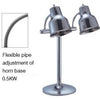 DOUBLE HEAD STAINLESS STEEL ELECTRIC INSULATION LAMP - SILVER - KITCHENWARE # 859121