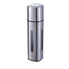 SQUARE STAINLESS STEEL POWDER BARREL WITH VECTICAL WINDOW - SILVER - KITCHENWARE # 860194