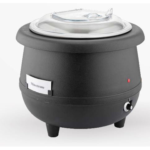 10L SOUP WARMER WITH PLASTIC LID - BLACK - SUNNEX # 87328P