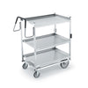 THREE SHELF CARTS WITH STANDARD LOWER SHELF - STAINLESS STEEL - VOLLRATH # 97206