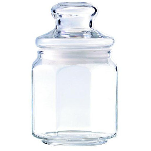 TULIP JAR W/GLASS LID 510ML - OCEAN # B3918