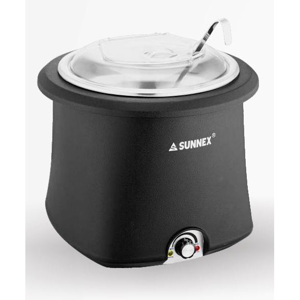 GALENA 10L SOUP WARMER WITH PLASTIC LID - BLACK - SUNNEX # E07-1011