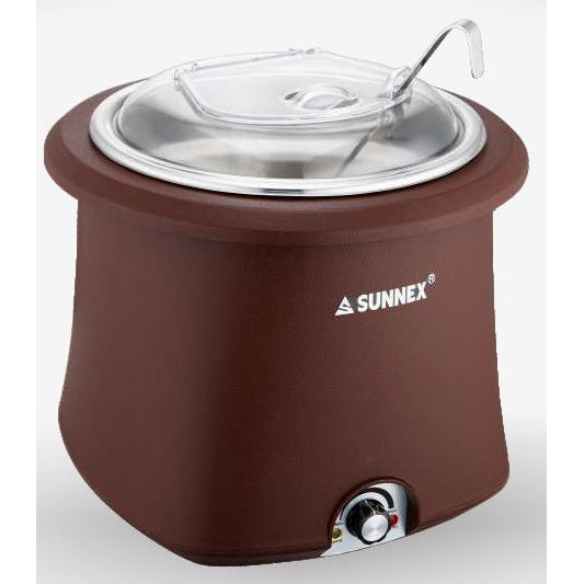 GALENA 10L SOUP WARMER WITH PLASTIC LID - BROWN - SUNNEX # E07-2011