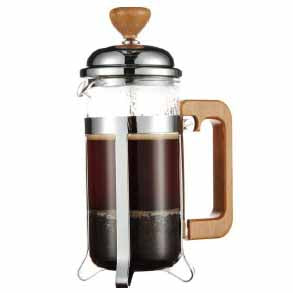 350ML FRENCH PRESS WOOD HANDLE - HERO # HE-FP350WH