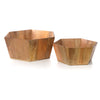 NAPA HEXAGON BOWLS SET OF 2, 1 X LARGE, 1 X SMALL - BROWN - IMPULSE # IM3609