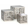 MAYFAIR RISERS SQUARE SET OF 3, 1 X LARGE, 1X MEDIUM, 1 X SMALL - SILVER - IMPULSE # IM8188