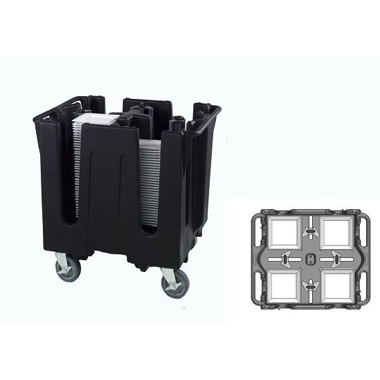 TRAEX ADJUSTABLE DISH CADDY SQUARE - BLACK - VOLLRATH # SAC-SQ4