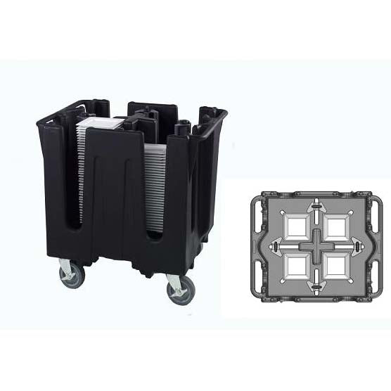 TRAEX ADJUSTABLE DISH CADDY SQUARE - BLACK - VOLLRATH # SAC-SQ5