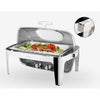 ELITE RECT 8.5L ROLL TOP CHAFER WITH WINDOW - STAINLESS STEEL - SUNNEX # X32120V