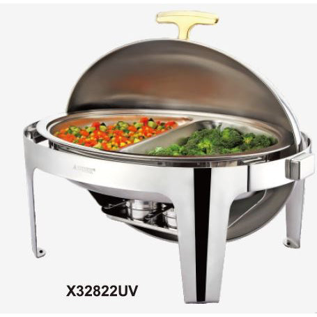 ELITE OVAL BUFFET STOVE WITH TWO 3.8L FOOD CONTAINER AND TITANIUM HANDLE - STAINLESS STEEL - SUNNEX # X32822UV