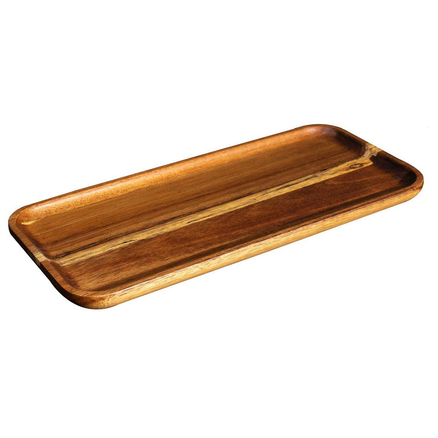 RECTANGULAR PLATE - BROWN - WOODWARE # YG31132