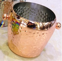 1L HAMMERED ICE BUCKET COPPER  - BARWARE #ZHG1-101