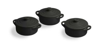 MIGNON 7CM ROUND COCOTTE W/COVER SET OF 3 - TOGNANA # MO0811F0779